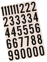 Hy-Ko MM-7N Packaged Number Set, 7.72 in W x 11.66 in H Dimensions, 1-3/4 in H Character, Black Character, Vinyl