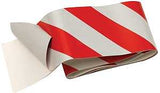 Hy-Ko TAPE-2 Self-Adhesive Reflective Safety Tape, 24 in L, 2 in W, Vinyl Backing, Red/Silver, Pack of 5