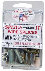 New Farm WW5 Wire Splice, Stainless Steel, For: 11 to 16 ga Smooth, Electric and Woven Fence