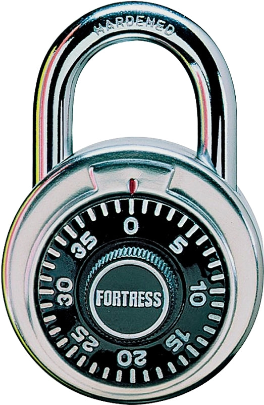 Master Lock 1850D Padlock, 1-7/8 in W Body, 5/16 in Dia Shackle, 3/4 in H Shackle, Steel Shackle, Stainless Steel Body