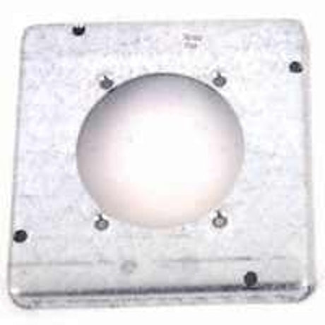 Raco 888 Exposed Work Cover, 2-5/8 in Dia, 4-11/16 in L, 4-11/16 in W, Square, Steel, Gray, Galvanized