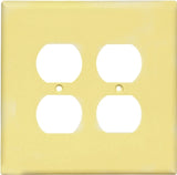 Eaton Wiring Devices 2750V-BOX Receptacle Wallplate, 5-1/4 in L, 5-5/16 in W, 2 -Gang, Thermoset, Ivory, Pack of 10