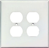 Eaton Wiring Devices 2750W-BOX Receptacle Wallplate, 5-1/4 in L, 5-5/16 in W, 2 -Gang, Thermoset, White, Pack of 10
