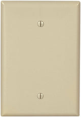 Eaton Cooper Wiring 2729V-BOX Wallplate, 3-1/2 in W, 1 -Gang, Thermoset, Ivory, Screw Mounting, Pack of 10