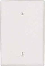 Eaton Cooper Wiring 2729W-BOX Wallplate, 4-1/2 in L, 2-3/4 in W, 0.08 in Thick, 1 -Gang, Thermoset, White, Pack of 10