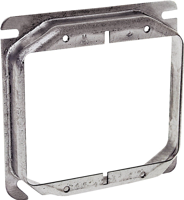 Raco 8769 Box Cover, 5/8 in L, 4 in W, Square, 2-Gang, Steel, Gray