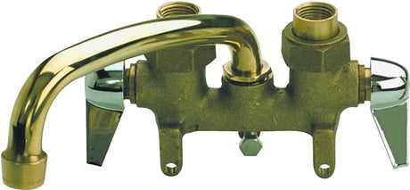 B & K 125-001 Laundry Faucet, 2-Faucet Handle, Brass, Chrome-Plated, Clamp Mounting
