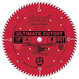 Freud LU85R010 Circular Saw Blade, 10 in Dia, 5/8 in Arbor, 80-Teeth, Carbide Cutting Edge, 7000 rpm