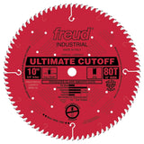 Freud LU85R010 Circular Saw Blade, 10 in Dia, 5/8 in Arbor, 80-Teeth, Carbide Cutting Edge, 7000 rpm