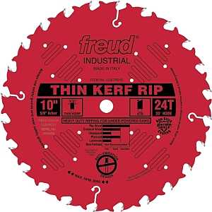 Freud LU87R010 Circular Saw Blade, 10 in Dia, 5/8 in Arbor, 24-Teeth, Carbide Cutting Edge