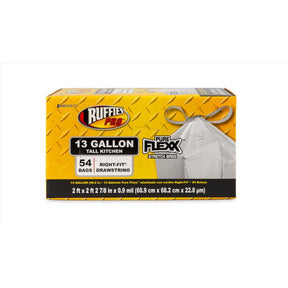 Ruffies Pro 13 gal Tall Kitchen Bags Drawstring 54 pk, Pack of 6