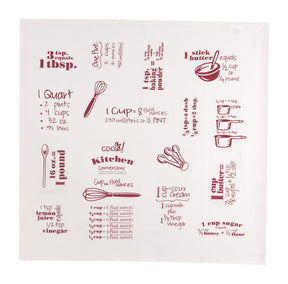 Kay Dee Cooks Kitchen Marsala Cotton Conversions & Equivalents Krinkle Flour Sack Towel 1 pk, Pack of 6