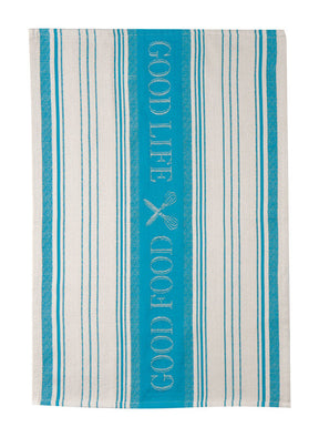 Kay Dee Cooks Kitchen Teal Cotton Tea Towel 1 pk, Pack of 6