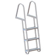 Dock Edge DE2153F Stand Off Welded Aluminum Ladder With Quick Release, 3-Step