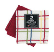 Ritz Paprika Cotton Check/Solid Dish Cloth 2 pk, Pack of 3