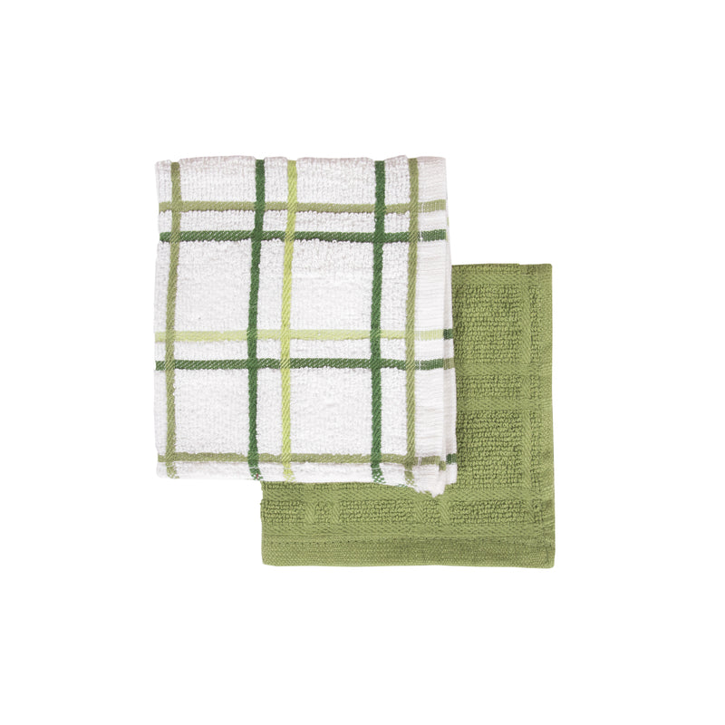 Ritz Cactus Cotton Check Dish Cloth 2 pk, Pack of 3