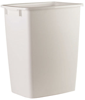 Rubbermaid 9 gal White Plastic Open Top Trash Can, Pack of 6