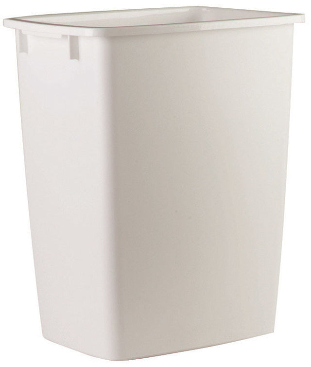 Rubbermaid 9 gal White Plastic Open Top Trash Can, Pack of 6