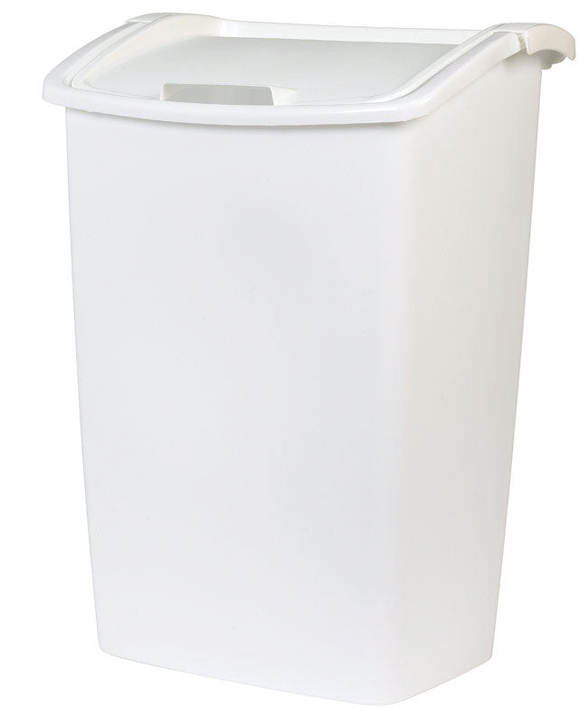Rubbermaid 11.25 gal White Plastic Swing Out Wastebasket, Pack of 6