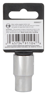 Vulcan MT6529093 Drive Socket, 12 mm Socket, 1/2 in Drive, 12-Point, Chrome Vanadium Steel, Chrome