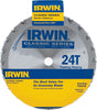 Irwin 15120 Circular Saw Blade, 6-1/2 in Dia, 5/8 in Arbor, 24-Teeth, Carbide Cutting Edge, Applicable Materials: Wood