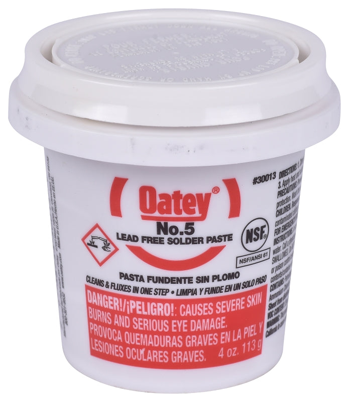 Oatey 30013 Series Flux, Applicable Materials: Brass, Copper, Copper Coated Metal, Galvanized Iron, Lead, Tin, 4 oz