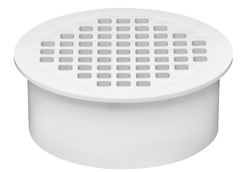 Oatey 43569 Floor Drain, PVC, Specifications: Snap-In Cover Design, Solvent Weld Connection