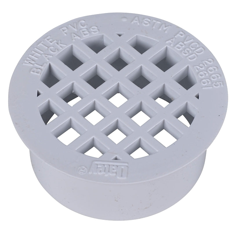Oatey 43561 Floor Drain, PVC, Specifications: Snap-In Cover Design, Solvent Weld Connection, Round Shape