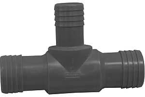 Boshart UPPRT-121210 Reducing Pipe Tee, 1-1/4 x 3/4 x 1-1/4 in, Insert, Polyethylene