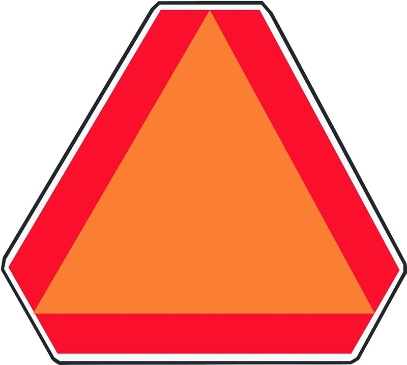 Hy-Ko TA-1 Highway Sign, Rectangular, Orange Legend, Red Background, Aluminum, 14 in H x 16 in W Dimensions