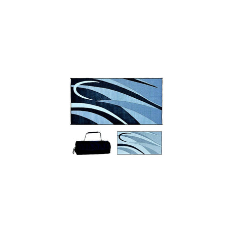 Ming's Mark Reversible Mat, Graphic Black/Silver, 8' x 16'