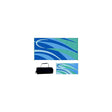 Ming's Mark Reversible Mat, Graphic Blue/Green, 8' x 16'