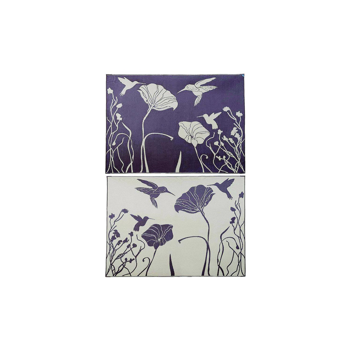 Ming's Mark Reversible Mat, Brown/Beige, Hummingbird, 8' x 11'