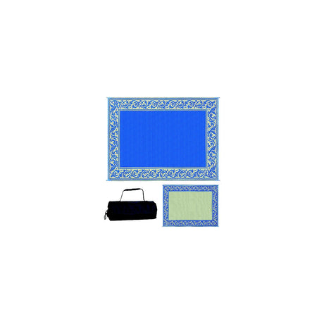 Ming's Mark Reversible Mat, Classical Blue/Beige, 9' x 12'
