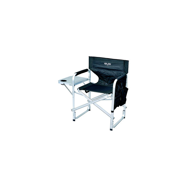 Black/Racing Flag Folding Director's Chair.