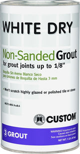 Custom WDG1-6 Polymer Modified Grout, White, 1 lb Can