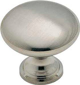Amerock 14404SCH Cabinet Knob, 1-1/8 in Projection, Traditional, 1-3/16 in, Zinc, Brushed Chrome