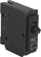 Square D Homeline HOM130CP Circuit Breaker, Mini, 30 A, 1 -Pole, 120 V, Fixed Trip, Plug Mounting, Black