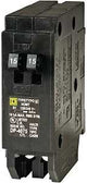 Square D Homeline HOMT1515CP Circuit Breaker, Mini, Tandem, 15 A, 1 -Pole, 120/240 V, Fixed Trip, Plug Mounting