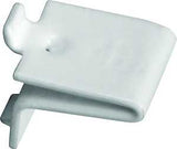 Knape & Vogt 256S WH Pilaster Shelf Support Clip, Adjustable, Specifications: 23 ga Thickness, Steel, White, Mortise, Pack of 100