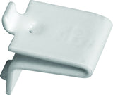 Knape & Vogt 256S WH Pilaster Shelf Support Clip, Adjustable, Specifications: 23 ga Thickness, Steel, White, Mortise, Pack of 100
