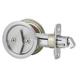 Kwikset 33526DROUNDPOCKET Privacy, Satin Chrome, 2-3/8 in Backset