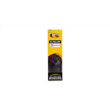 Ruffies Pro 33 gal Trash Bags Drawstring 10 pk, Pack of 12