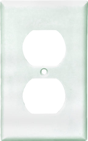 Eaton Wiring Devices 2132W Series Wallplate, Standard-Size, 4-1/2 in L, 2-3/4 in W, 1-Gang, Thermoset, White
