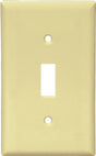 Eaton 2134V Wallplate, Standard-Size, 4-1/2 in L, 2-3/4 in W, 1-Gang, Thermoset, Ivory