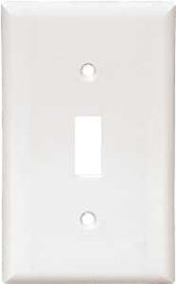 Eaton Wiring Devices 2134W Wallplate, Standard-Size, 4-1/2 in L, 2-3/4 in W, 1-Gang, Thermoset, White