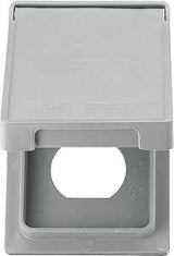 Eaton Wiring Devices S2962 Cover, 7 in L, 4-1/2 in W, Rectangular, Thermoplastic, Electro-Plated, Gray