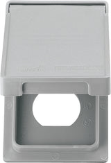 Eaton Wiring Devices S2962 Cover, 7 in L, 4-1/2 in W, Rectangular, Thermoplastic, Electro-Plated, Gray
