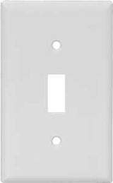 Eaton Wiring Devices 5134W Wallplate, Standard-Size, 4-1/2 in L, 2-3/4 in, Nylon, White, Pack of 10