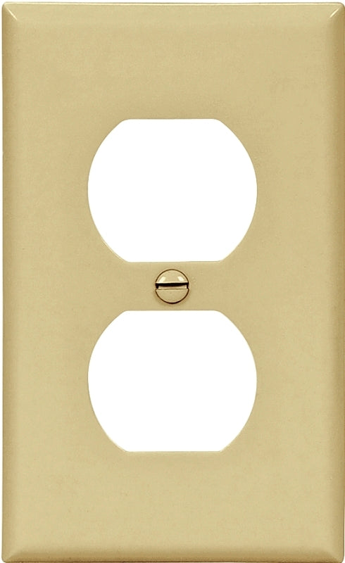 Eaton Wiring Devices 5132V Wallplate, Standard-Size, 4-1/2 in L, 2-3/4 in W, 1-Gang, Nylon, Ivory, Pack of 10